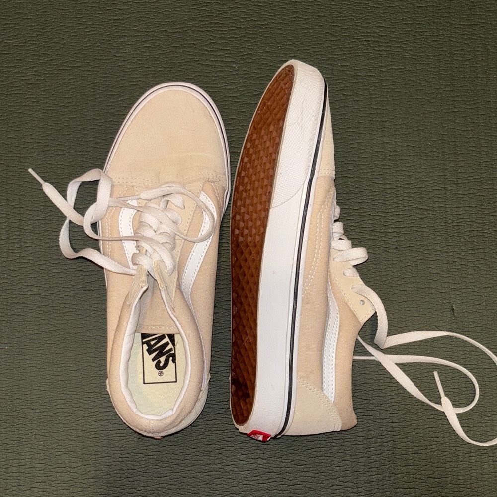 Vans Beige Canvas Sneakers
